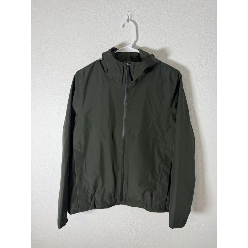 ADIDAS WOMEN'S OUTDOOR CLIMAPROOF RAIN JACKET SZ SMALL Green